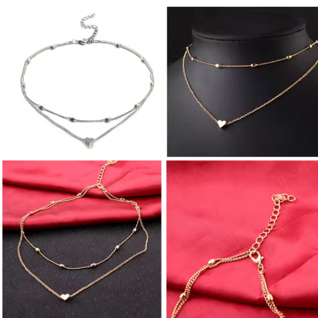 Heart Clavicle Necklace for Women