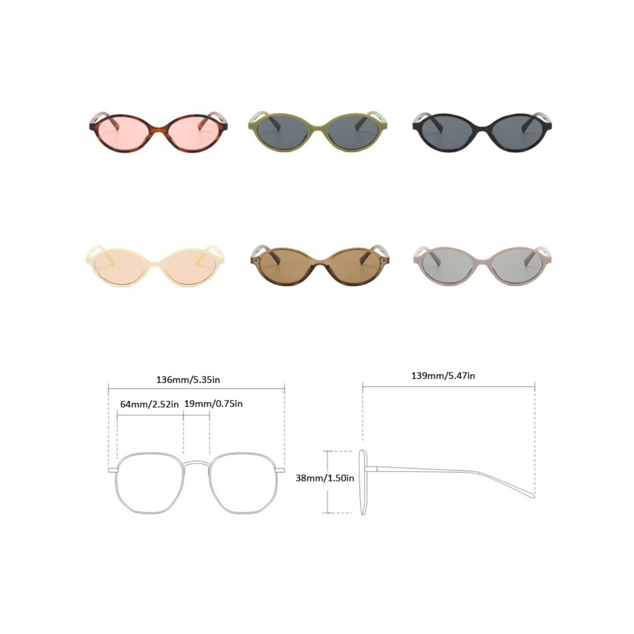 Women’s Small Oval Sunglasses