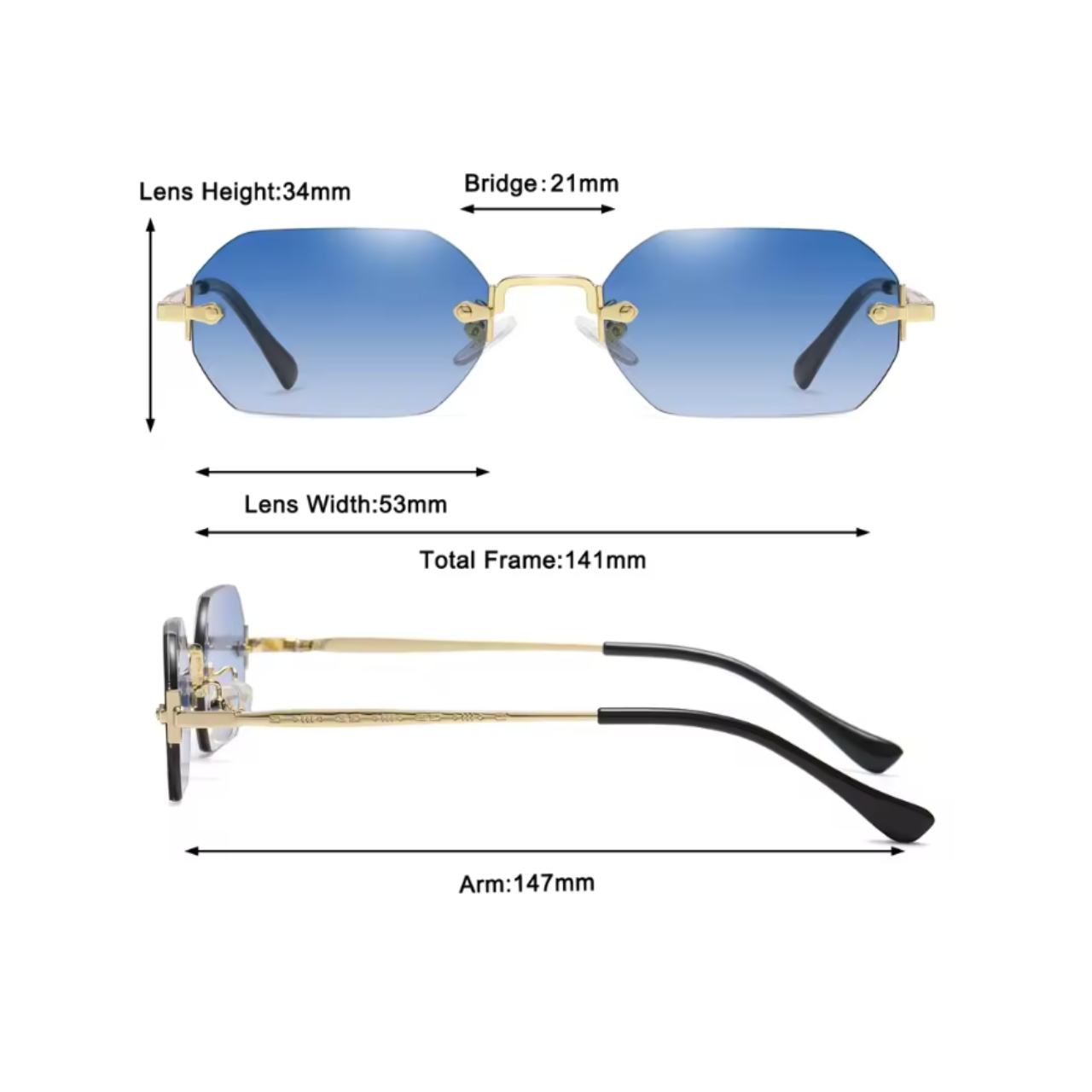 Women’s Vintage Polygon Sunglasses