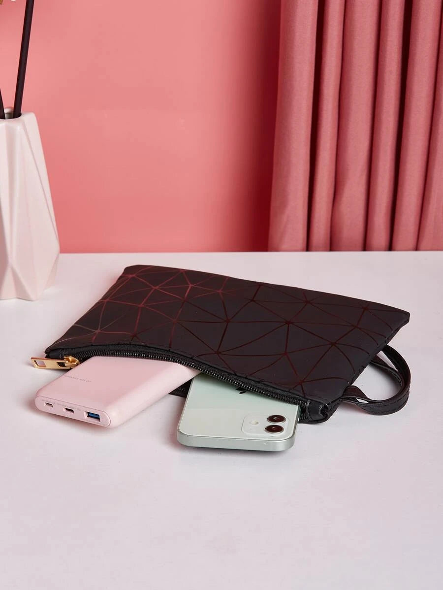 Geometric Graphic Clutch Bag